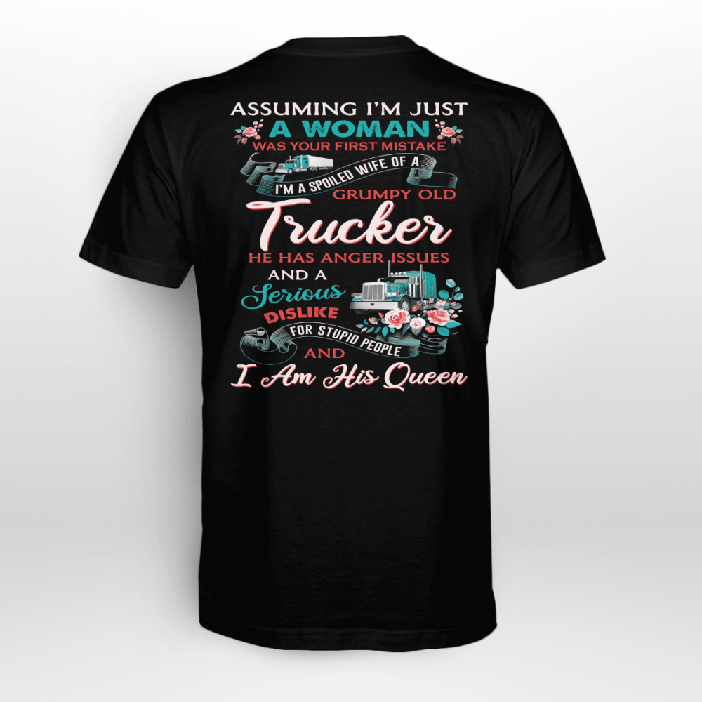 I’m A Spoiled Wife Of A Grumpy Old Trucker T-shirt For Men And Women