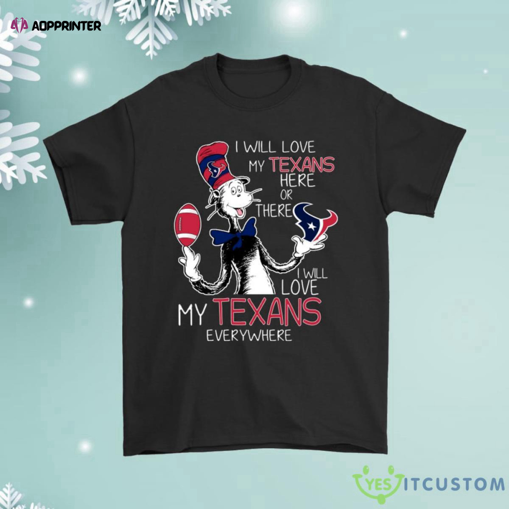 Houston Texans Car With Christmas Tree Merry Christmas Shirt