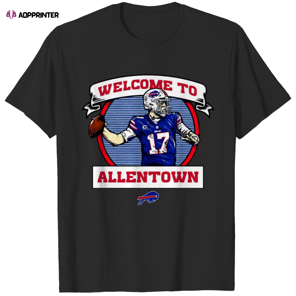 Josh Allen Buffalo Bills Welcome to Allentown T-Shirt