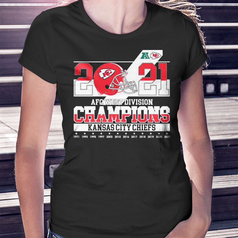 Kansas City Chiefs 2021 2022 Afc West Division Champions Shirt Ladies T-shirt