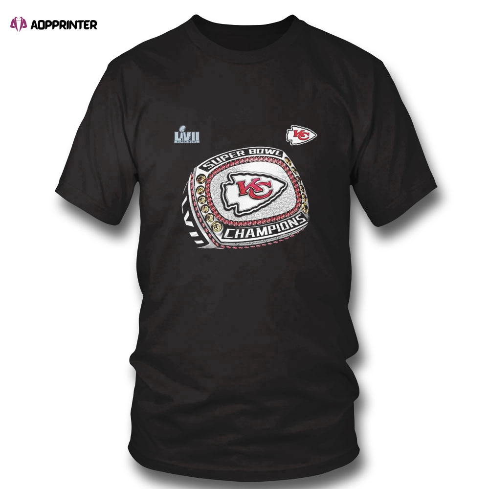 Kansas City Chiefs Diamond Ring 2022 2023 Super Bowl Lvii Champions Shirt