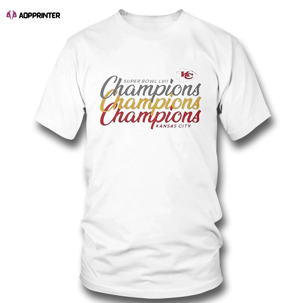 Kansas City Chiefs Super Bowl LVII Champions Win Repeat T-Shirt