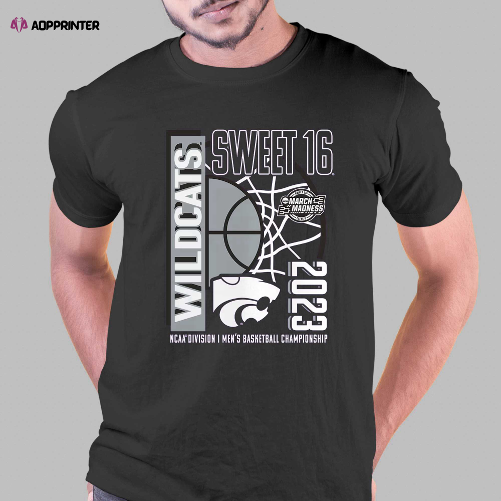 Kansas State Wildcats 2023 Ncaa Men’s Basketball Tournament March Madness Sweet 16 T-shirt