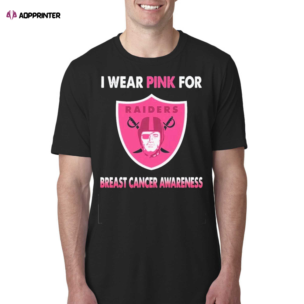Las Vegas Raiders I Wear Pink For Breast Cancer Awareness Shirt