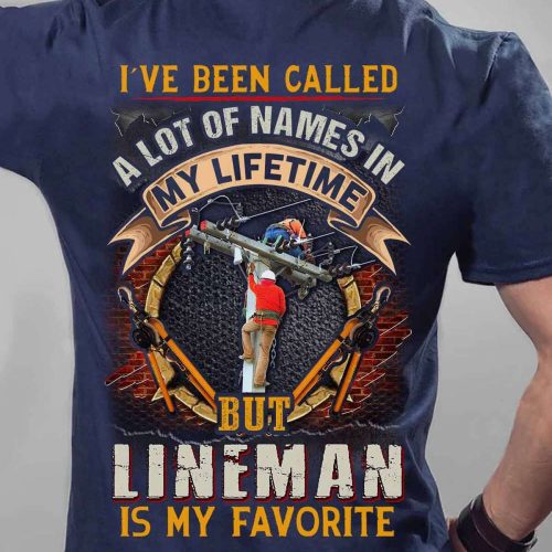 Retired Lineman  T-shirt For Men And Women