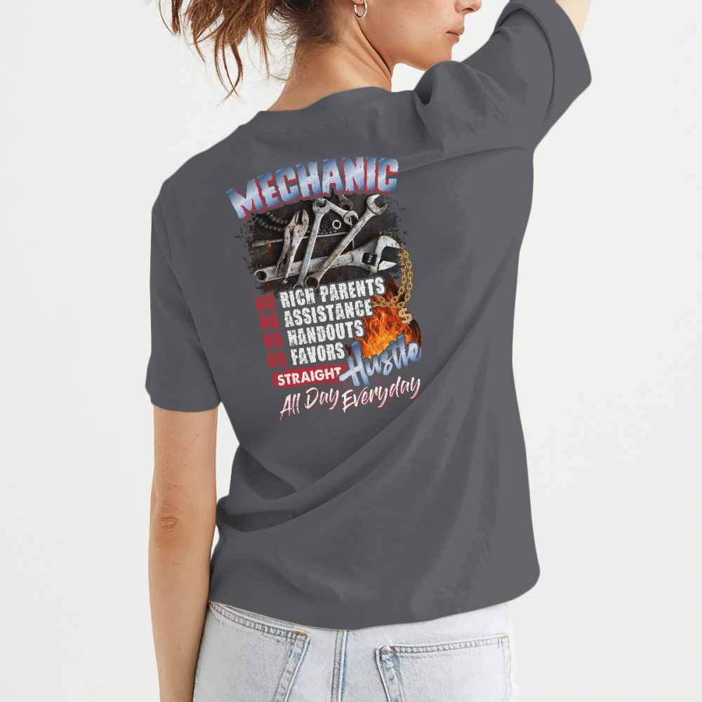 Mechanic: Straight Hustle, Every day Black T-shirt For Men And Women