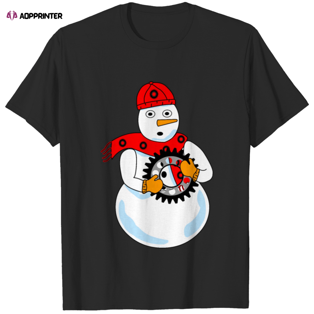 Mechanical Snowman  T-shirt For Men And Women