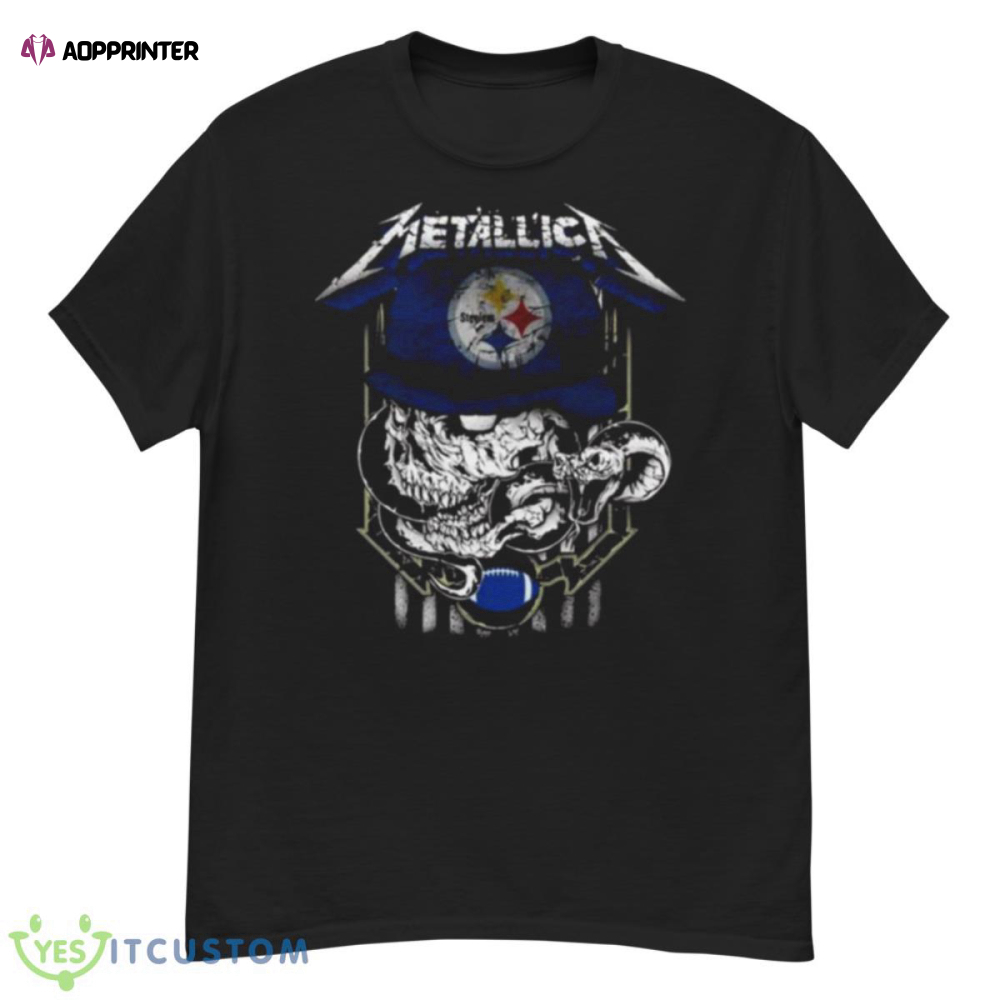 Metallica Skull Snake Pittsburgh Steelers NFL Shirt