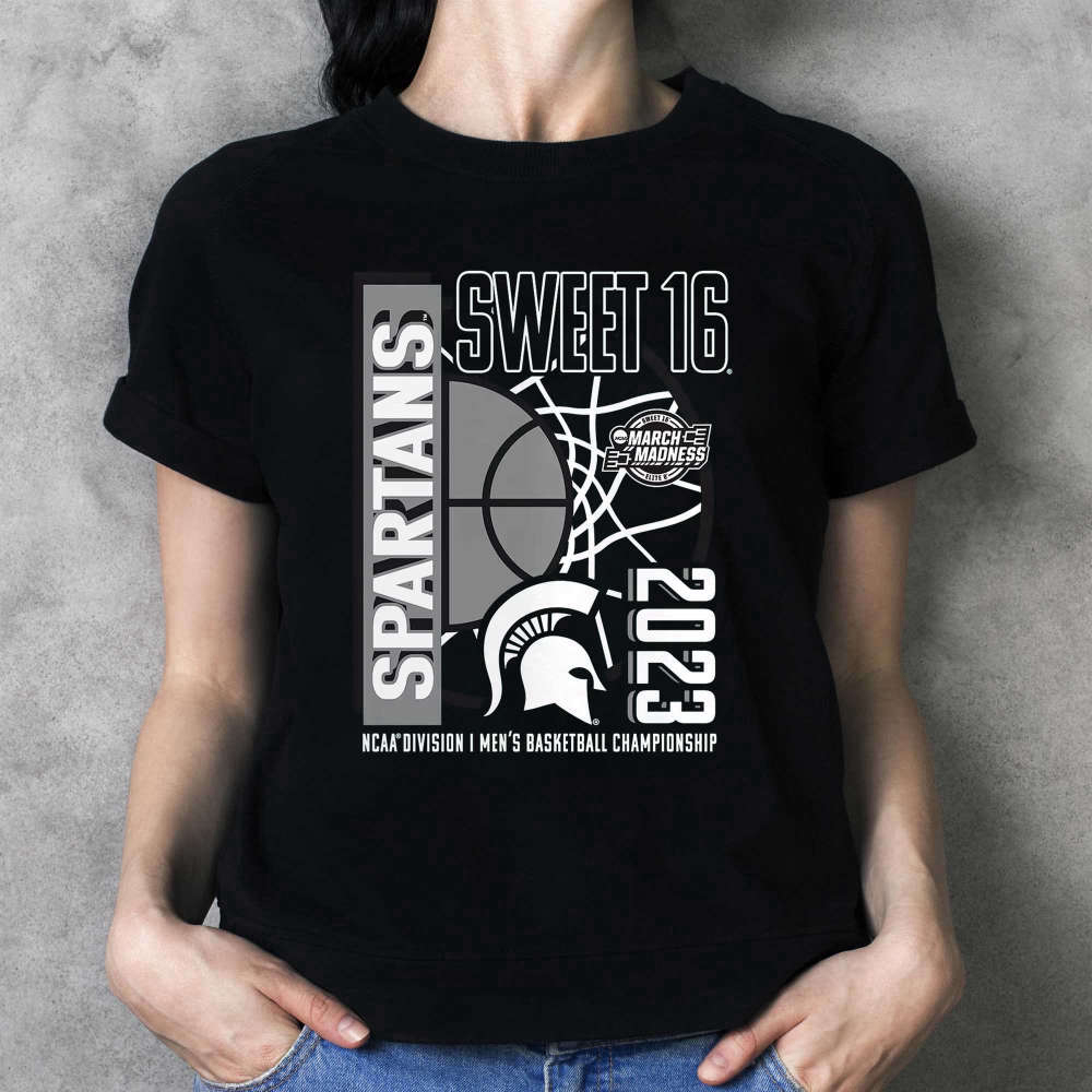 Michigan State Spartans 2023 Ncaa Men’s Basketball Tournament March Madness Sweet 16 T-shirt