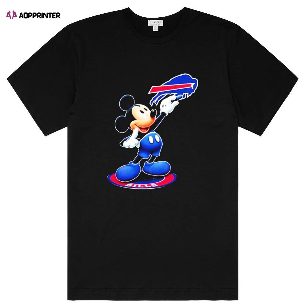 Mickey Mouse Buffalo Bills Logo 2023 Shirt Gift For Fan