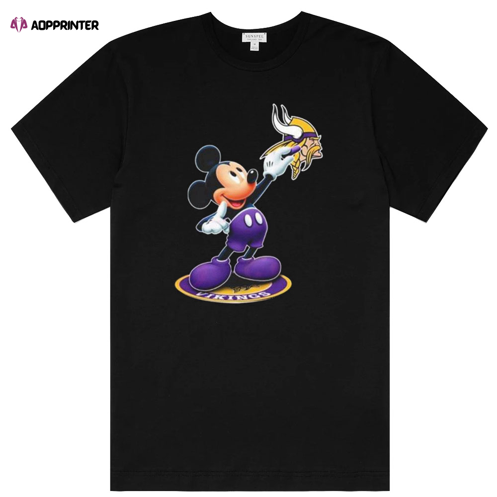 Mickey Mouse Minnesota Vikings Logo 2023 Shirt Gift For Fan