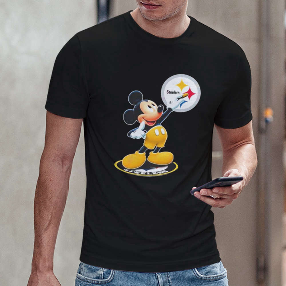 Mickey Mouse Pittsburgh Steelers Logo 2023 Shirt Gift For Fan