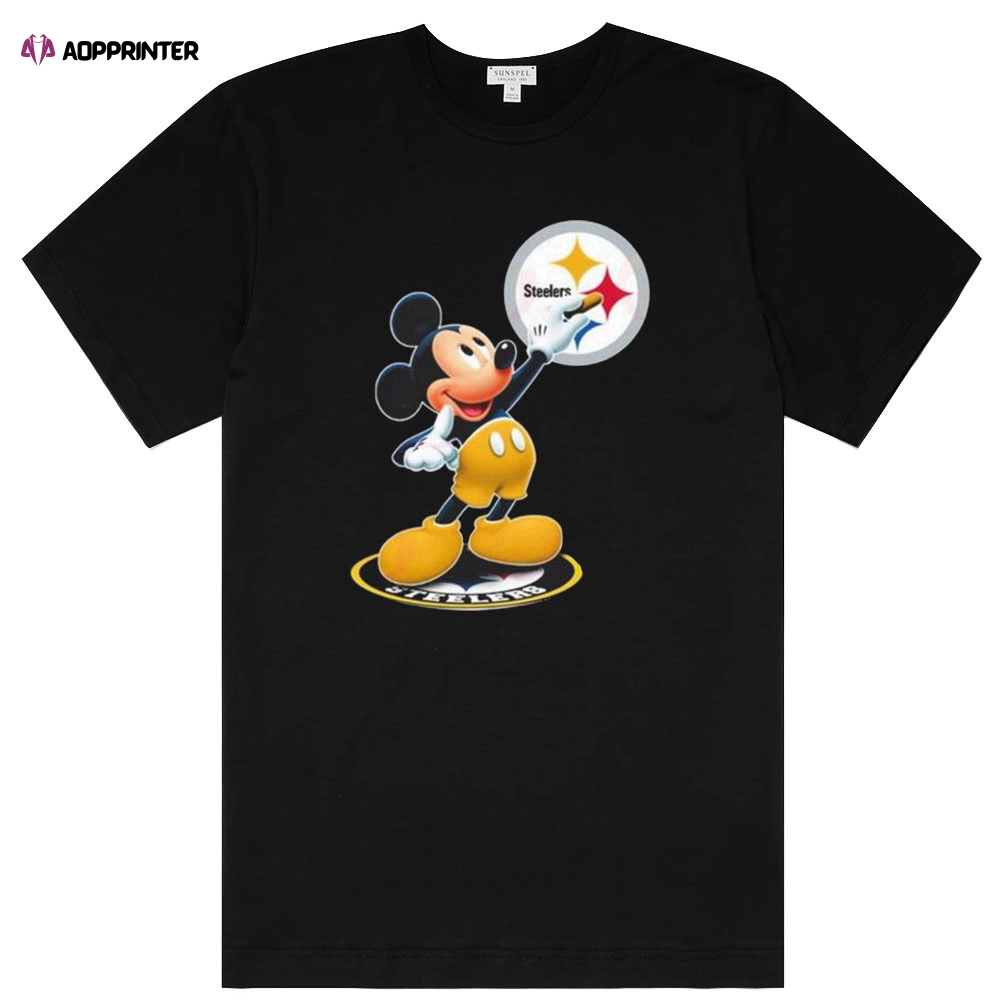 Mickey Mouse Pittsburgh Steelers Logo 2023 Shirt Gift For Fan