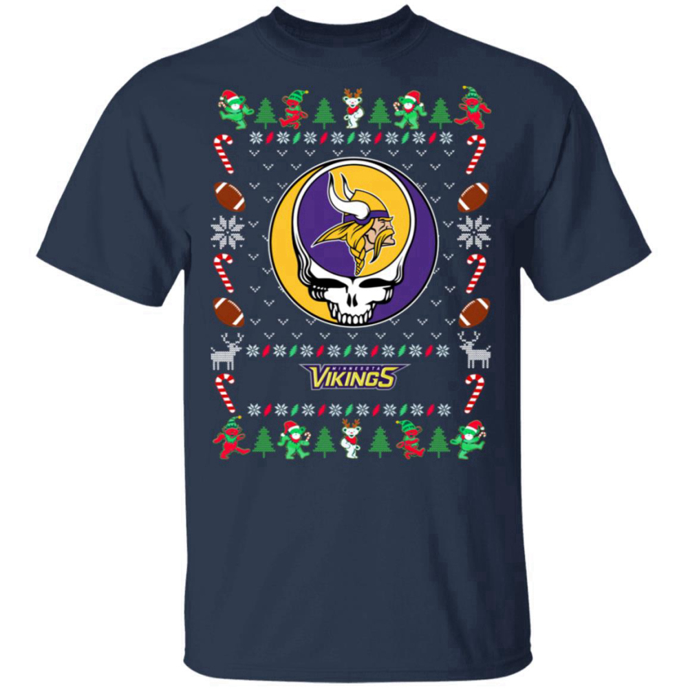 Minnesota Vikings Gratefull Dead T-shirt For Women And Women