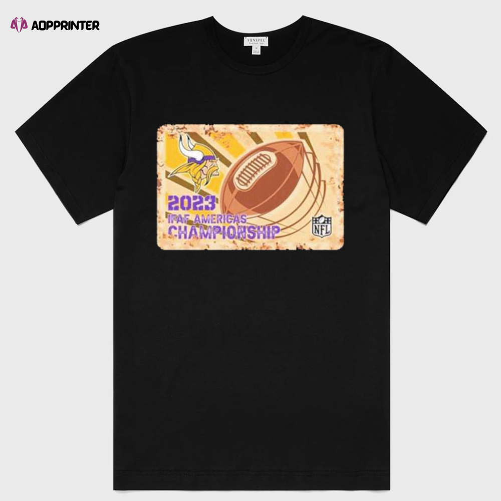 Minnesota Vikings T Shirts Rusty Metal 2023 IFAF Americas Championship NFL Logo Shirt Gift Shirt