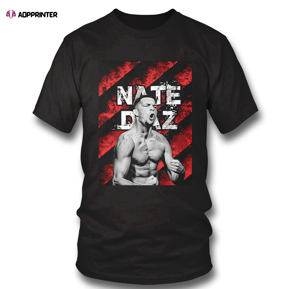 Nate Diaz T-shirt Vintage Graphic Tee Ufc Hoodie, Long Sleeve, Tank Top