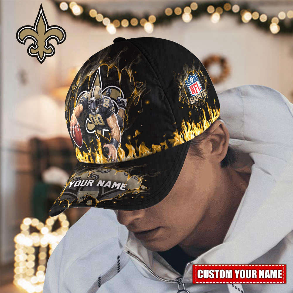 New Orleans Saints Custom Name Classic, Baseball Caps Q-47617