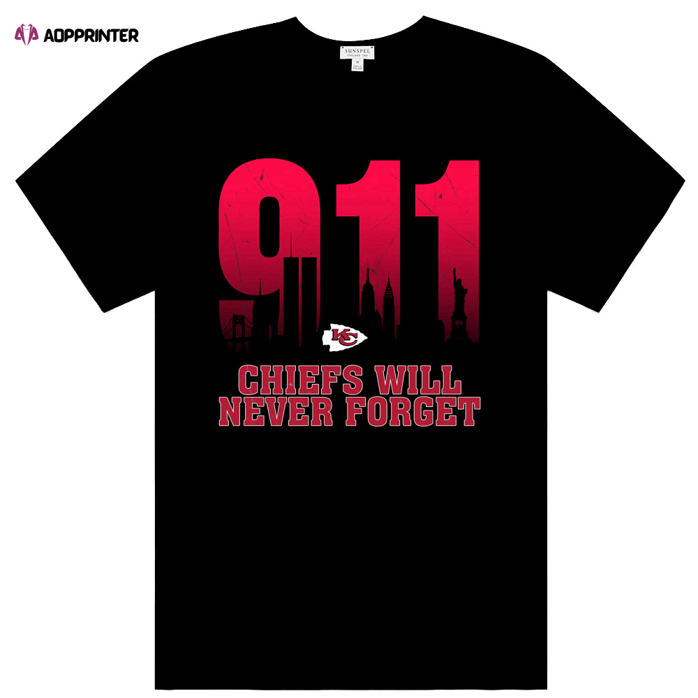 NFL 911 Kansas City Chiefs Will Never Forget Shirt Anniversary