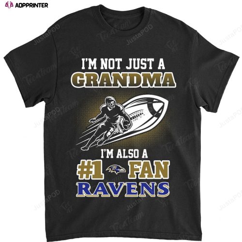 NFL Baltimore Ravens Not Just Grandma Also A Fan T-Shirt