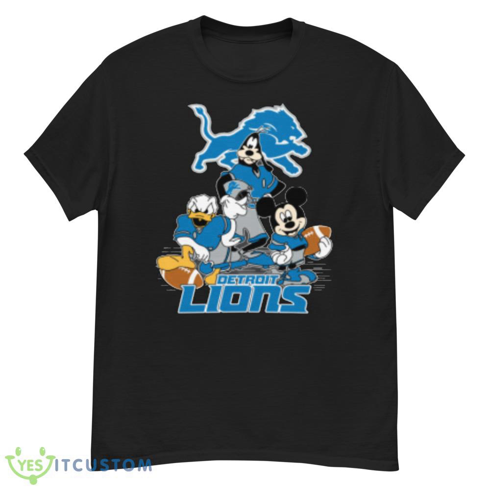 NFL Detroit Lions Mickey Mouse Donald Duck Goofy Football Shirt T-Shirt