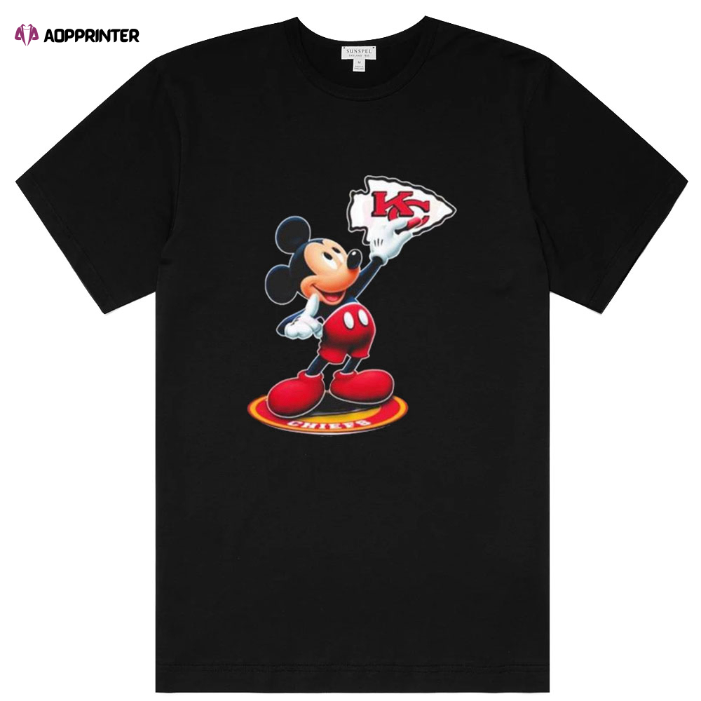 NFL Kansas City Chiefs Mickey Mouse Logo 2023 Shirt Gift For Fan