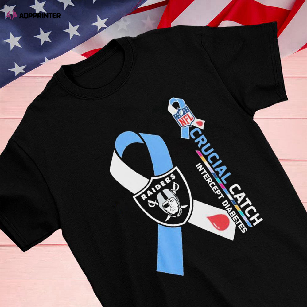 Nfl Las Vegas Raiders Crucial Catch Intercept Diabetes Shirt Longsleeve T-shirt