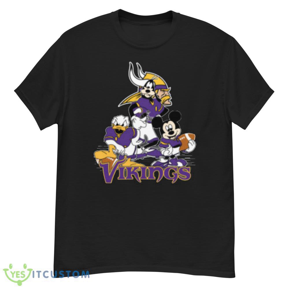 NFL Minnesota Vikings Mickey Mouse Donald Duck Goofy Football Shirt T-Shirt