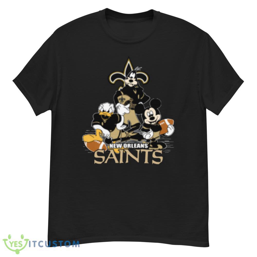 NFL New Orleans Saints Mickey Mouse Donald Duck Goofy Football Shirt T-Shirt