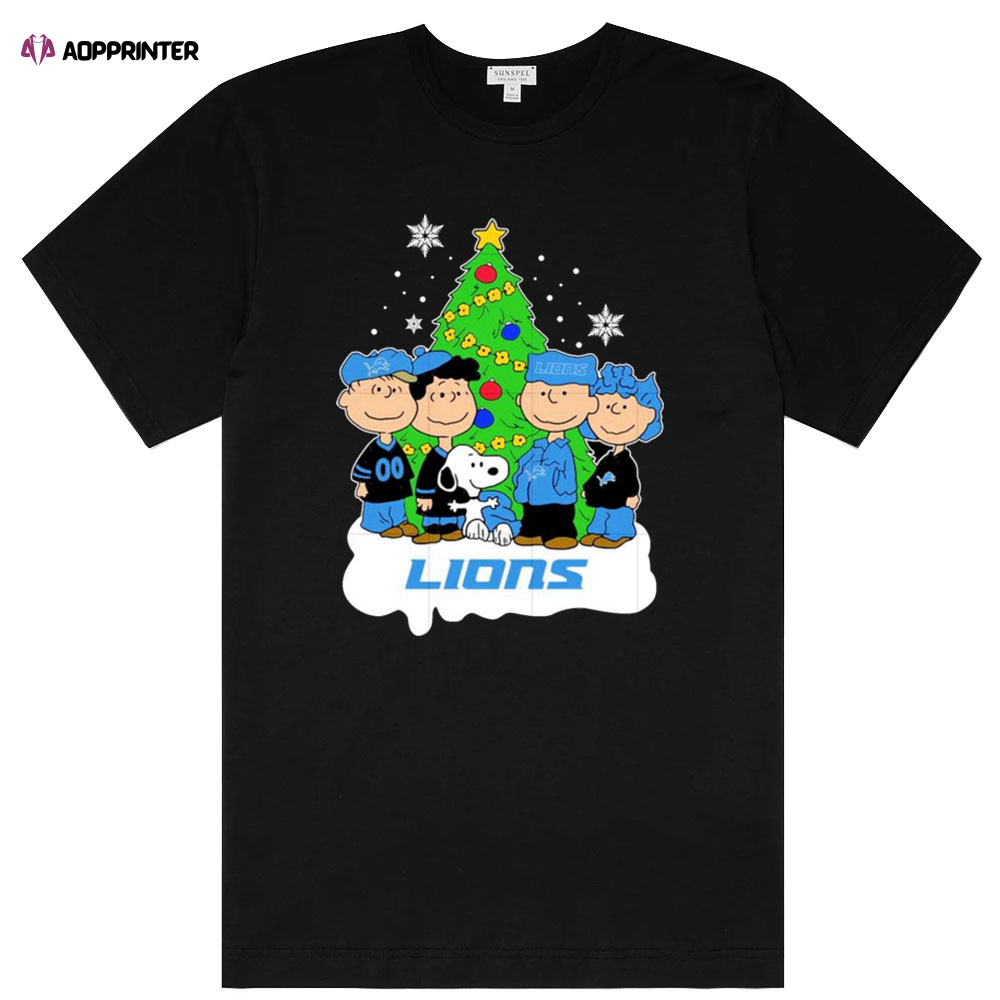 NFL Snoopy The Peanuts Detroit Lions Christmas Shirt Gift Shirt