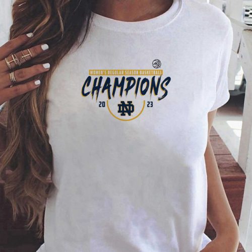 Notre Dame Fighting Irish Fanatics Branded 2023 Acc Women’s Basketball Regular Season Champions T-shirt