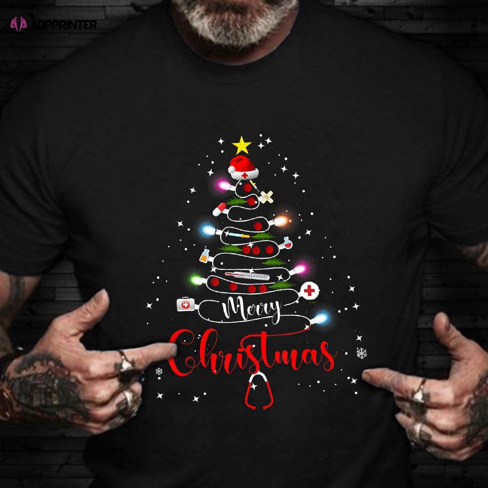 Nurse Christmas Tree T-Shirt Christmas Gifts For Nurse Practitioners