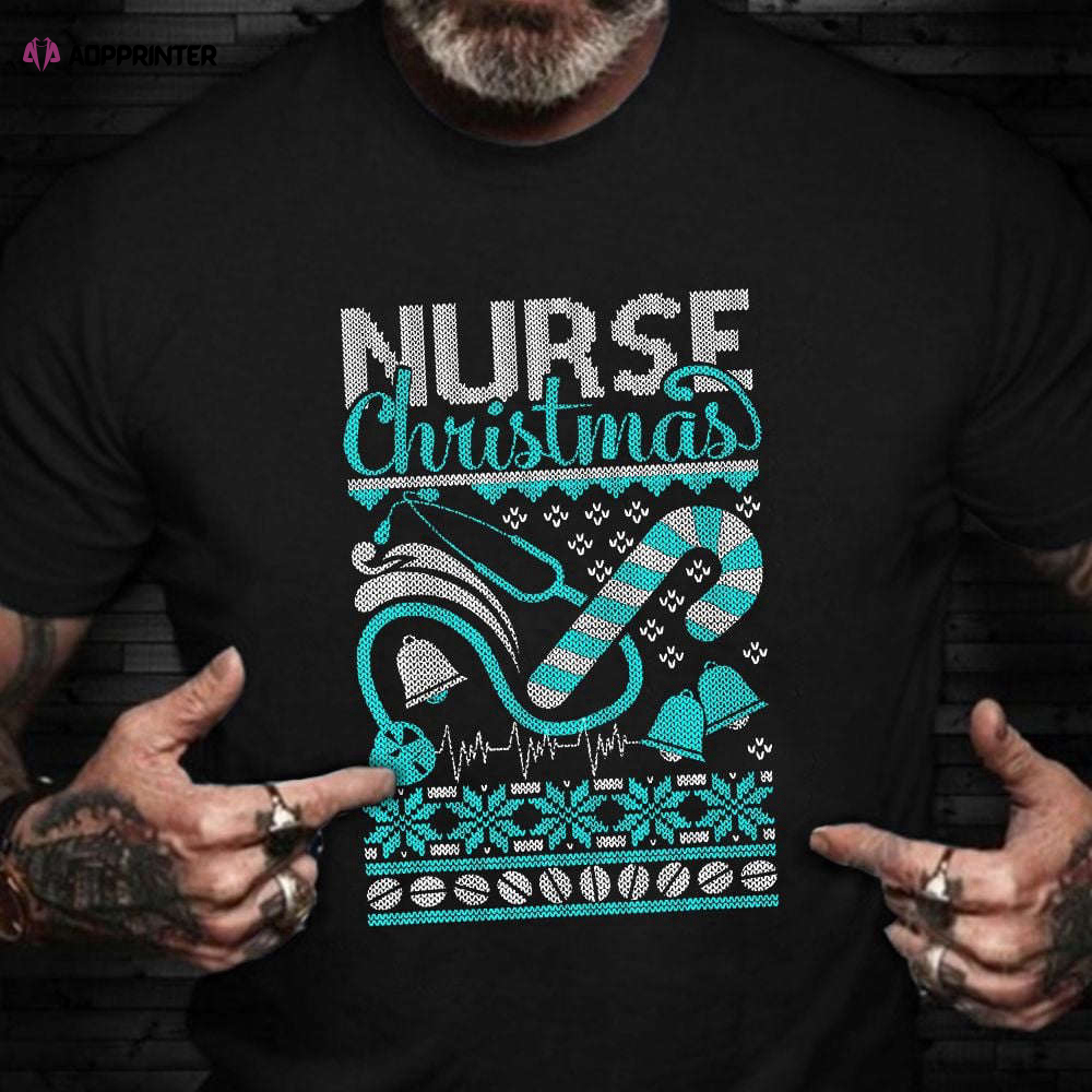 Peds Nurse Christmas Shirt Santa Hat Lights T-Shirt Christmas Gift Ideas For Nurses