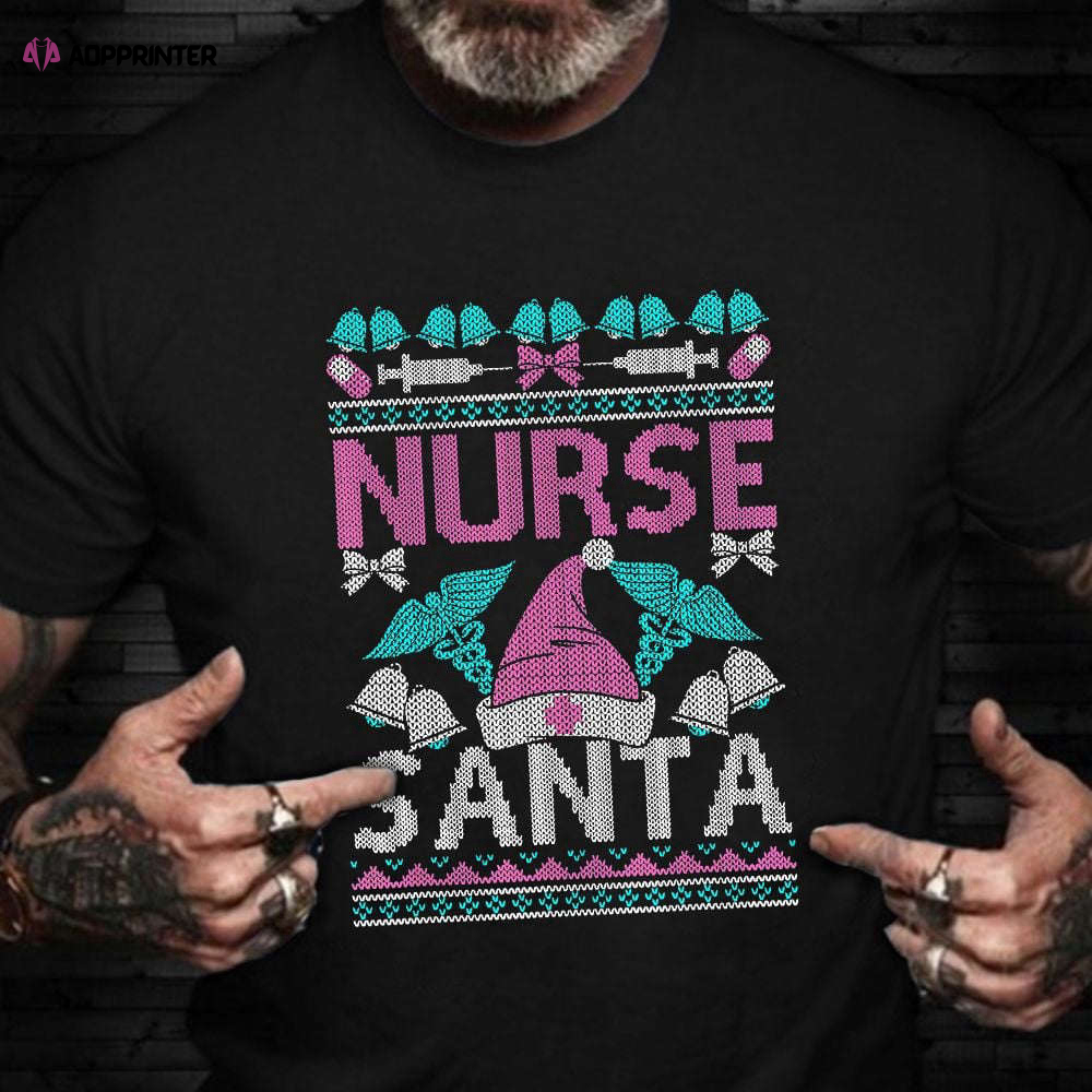 Nurse Ugly Christmas T-Shirt Holiday Christmas Gifts For Nurse 2023