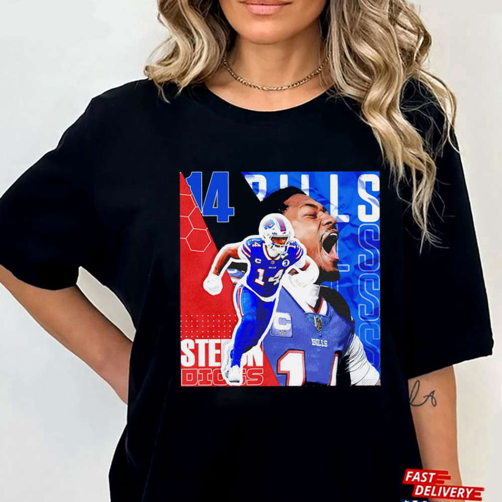 Official Stefon Diggs 14 Buffalo Bills Football Player Shirt Ladies Tee