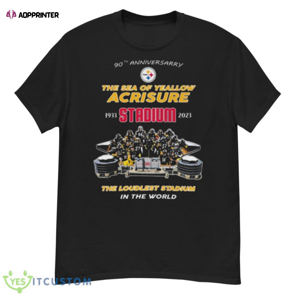 Pittsburgh Steelers 90th Anniversary The Sea Of Yellow Acrisure Stadium 1933 2023 Shirt