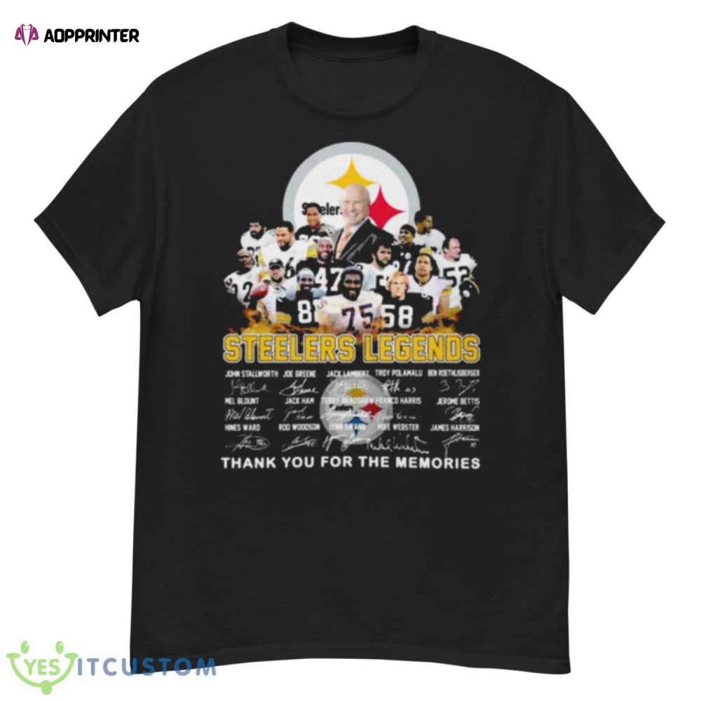Pittsburgh Steelers Legends Thank You For The Memories Signatures Shirt