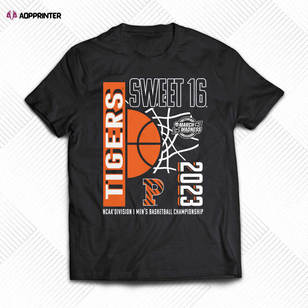 Princeton Tigers 2023 Ncaa Men’s Basketball Tournament March Madness Sweet 16 T-shirt