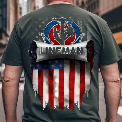 Proud Lineman  T-shirt For Men And Women