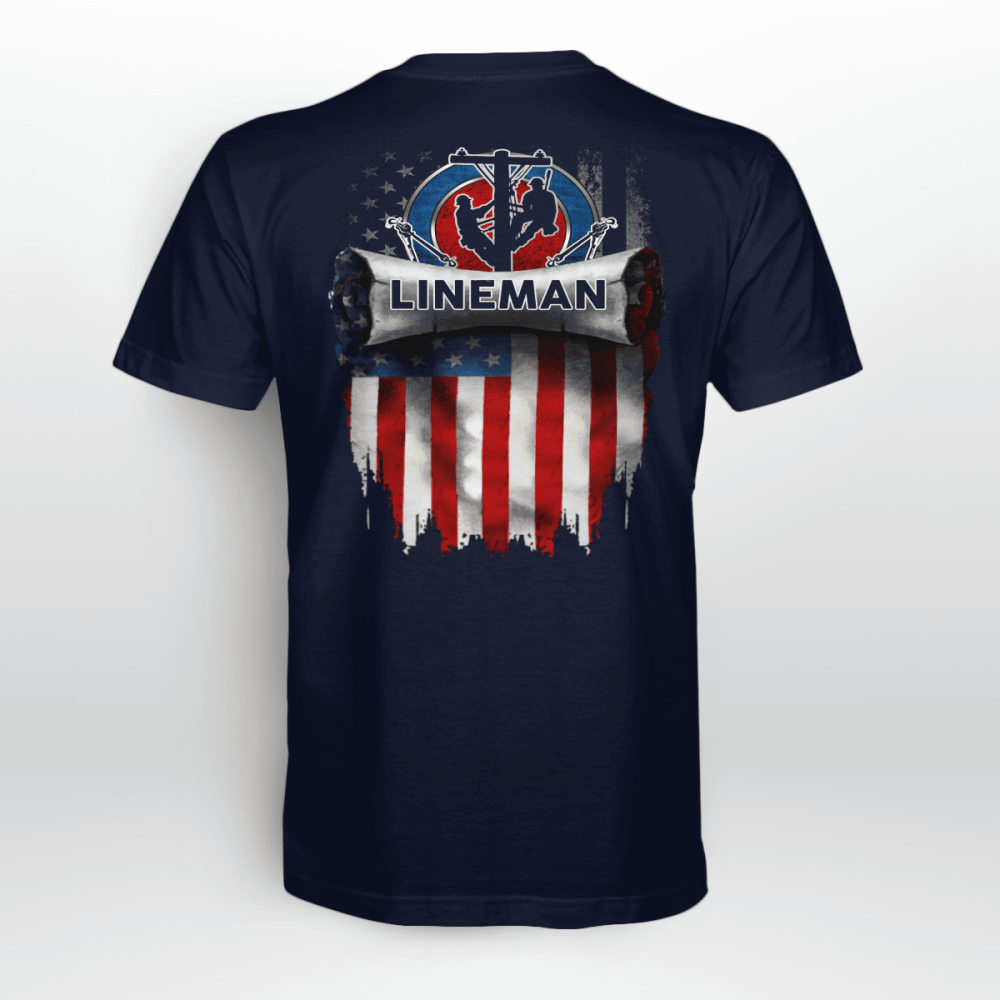 Proud Lineman  T-shirt For Men And Women