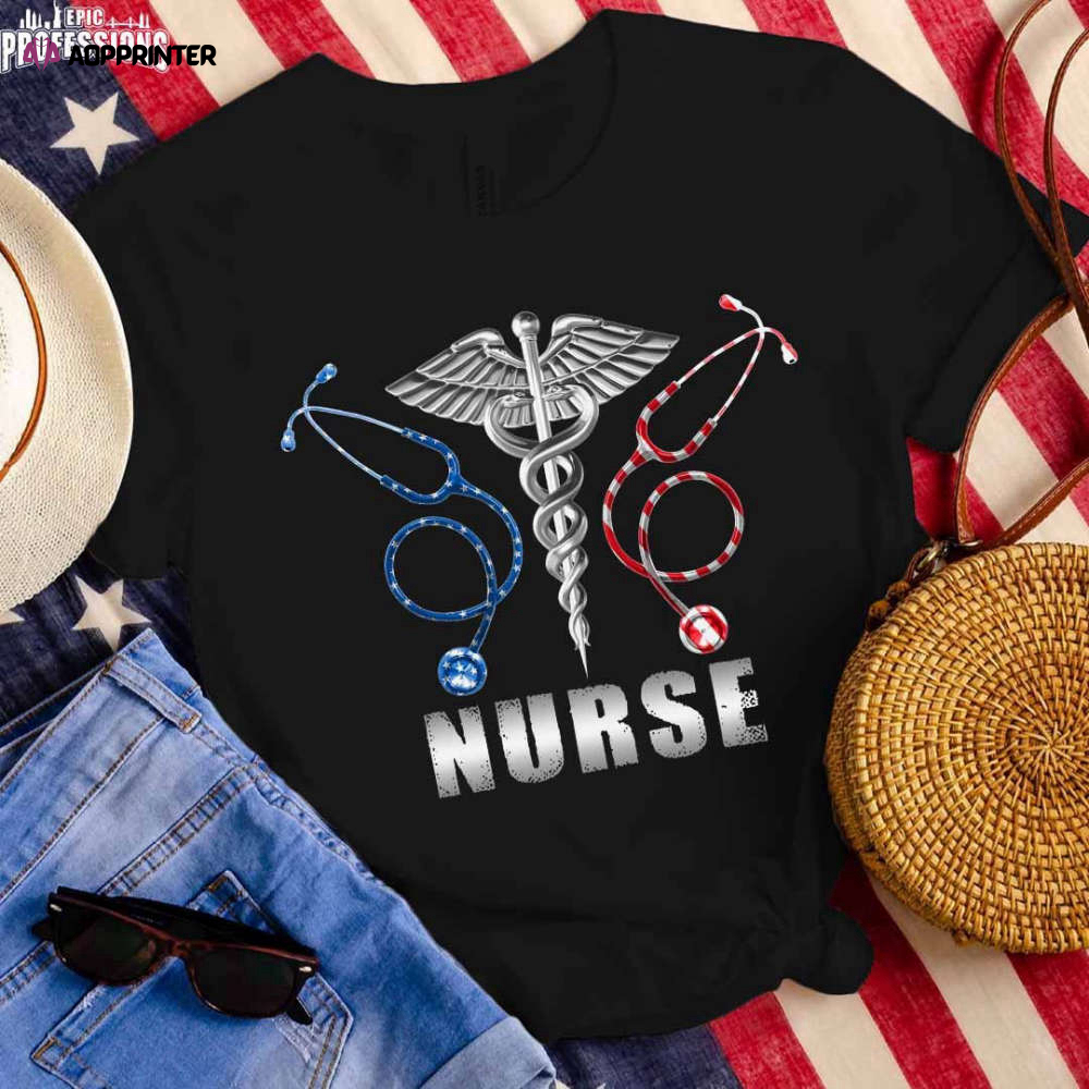 Proud Nurse Black Nurse T-shirt  Funny Gift For Nurses T-Shirt