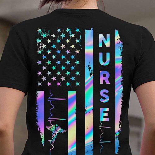 Proud Nurse Black T-shirt Gifts Funny Gift For Nurses T-Shirt