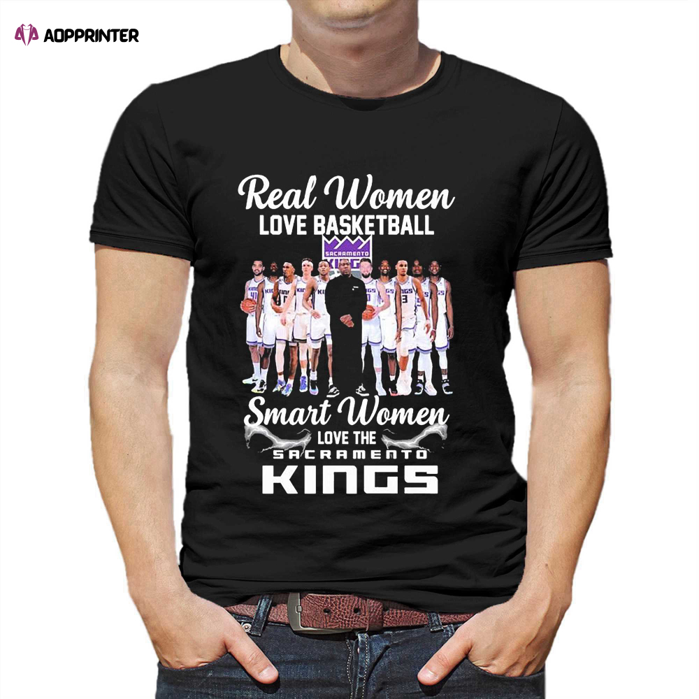 Real Women Love Basketball Smart Women Love The Sacramento Kings 2023 Nba Playoff Shirt Shirt
