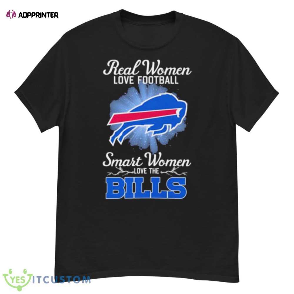 Real Women Love Football Smart Women Love The Buffalo Bills 2023 Logo Shirt