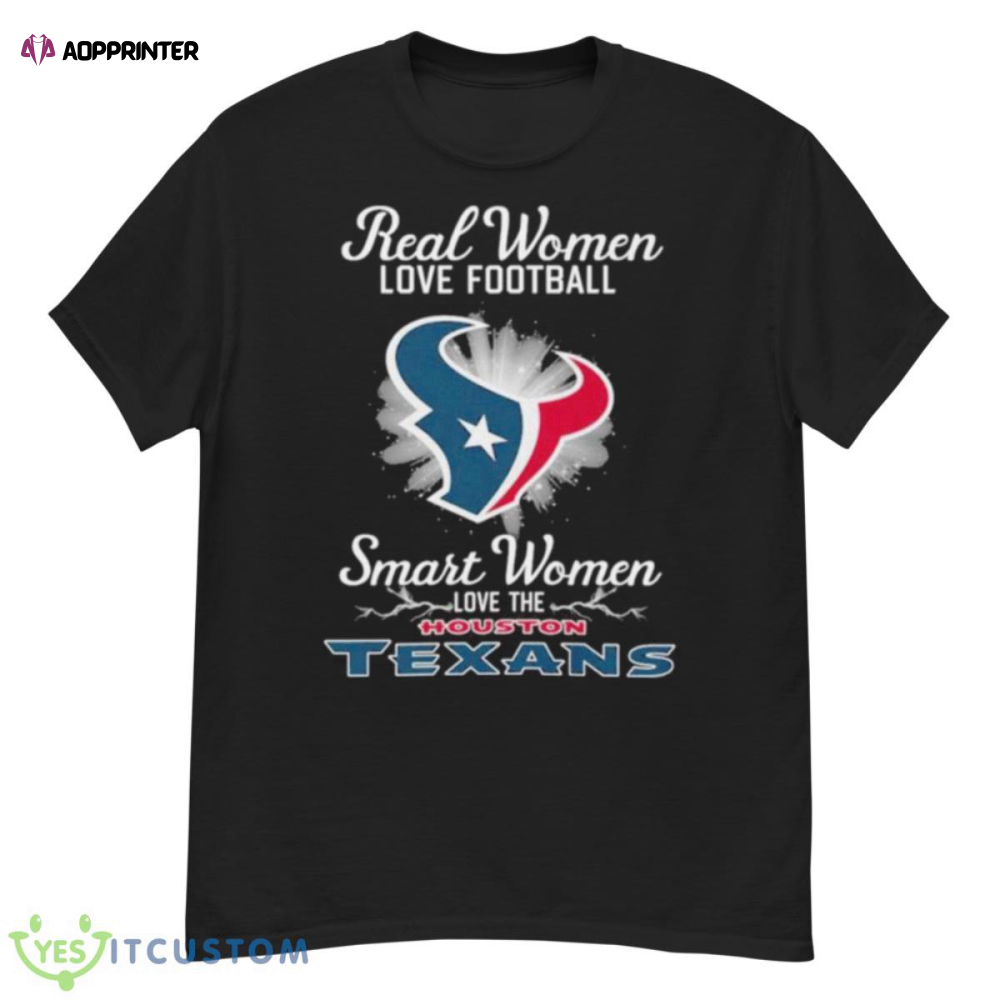 Real Women Love Football Smart Women Love The Houston Texans 2023 Logo Shirt