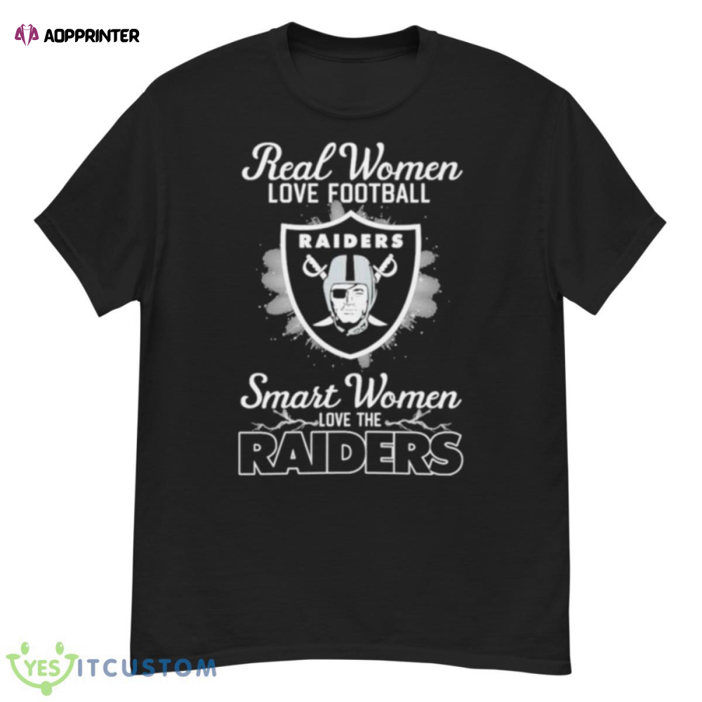 Real Women Love Football Smart Women Love The Las Vegas Raiders 2023 Logo Shirt