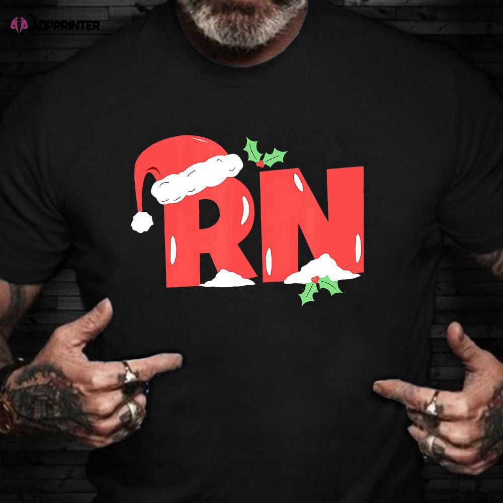 Nurse Christmas Tree Shirt Registered Nurses Merry Christmas T-Shirt Cool Gifts 2023