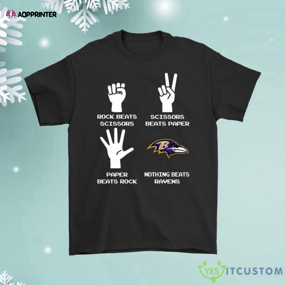 Baltimore Ravens Car With Christmas Tree Merry Christmas Shirt
