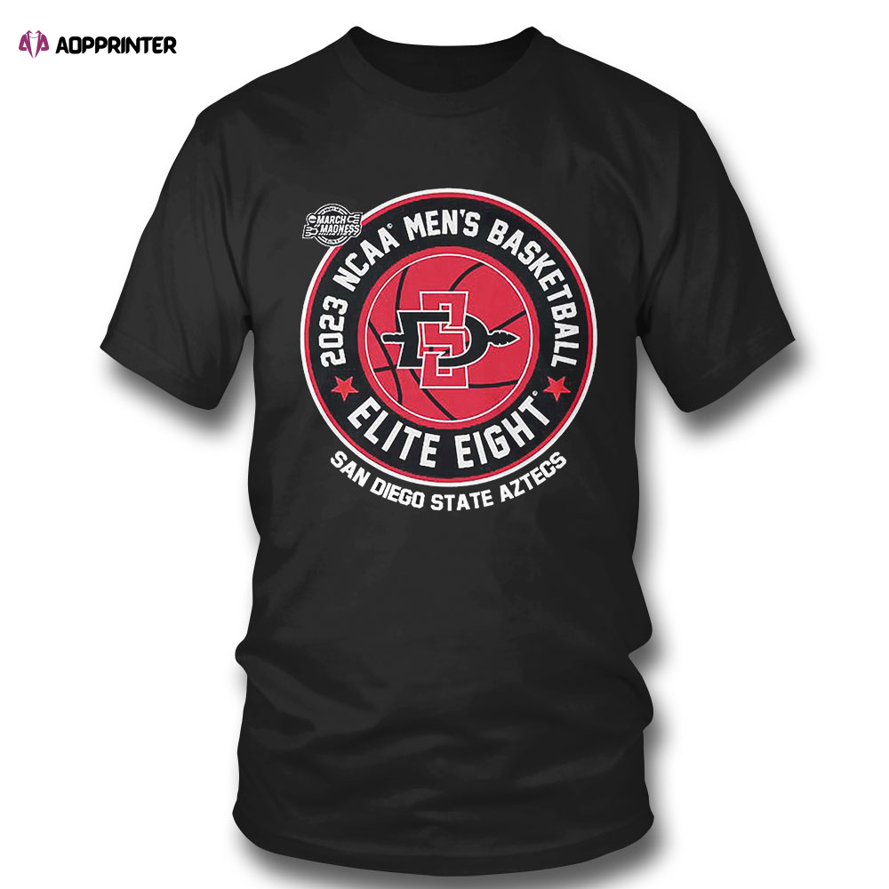 San Diego State Aztecs Ncaa Mens Basketball Elite Eight 2023 T-shirt