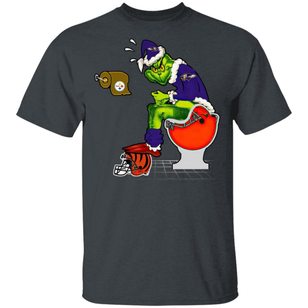 Santa Grinch Baltimore Ravens Shit On Other Teams Christmas Sweater, Shirt