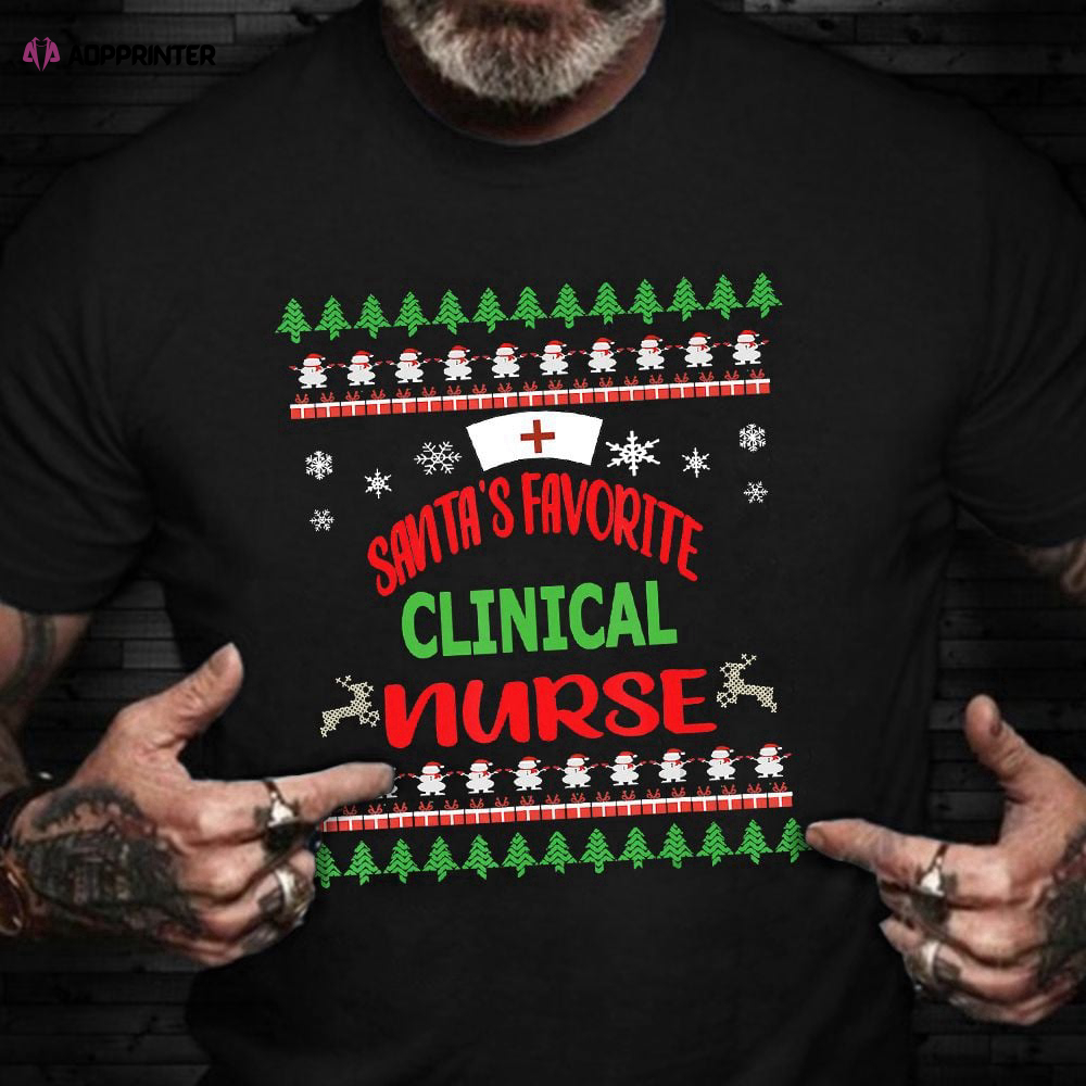 Christmas Nurse Crew T-Shirt Christmas Themed Shirts ​Gifts For Nurse Practitioners